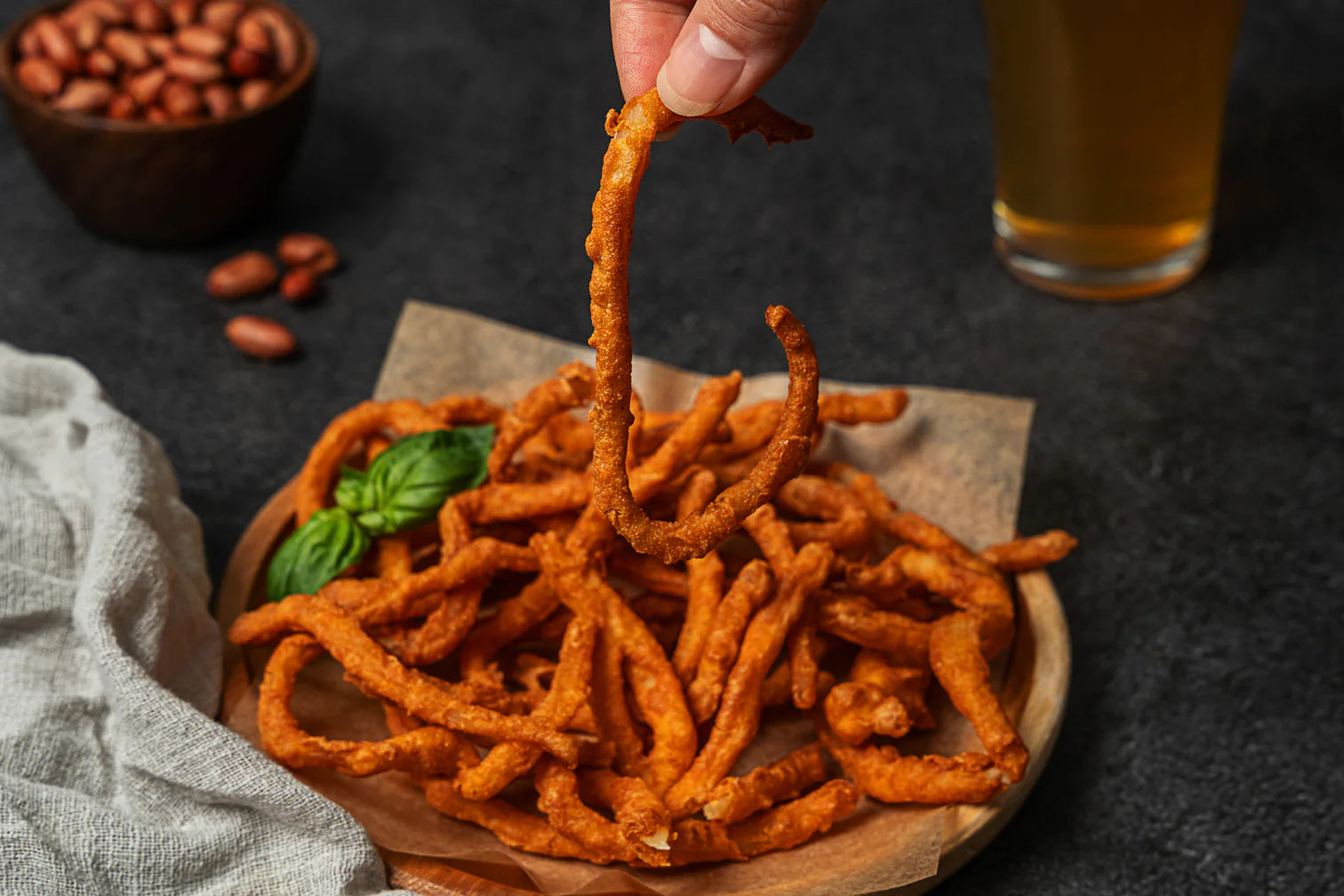 진미채튀김 Crispy Seasoned Squid Strips