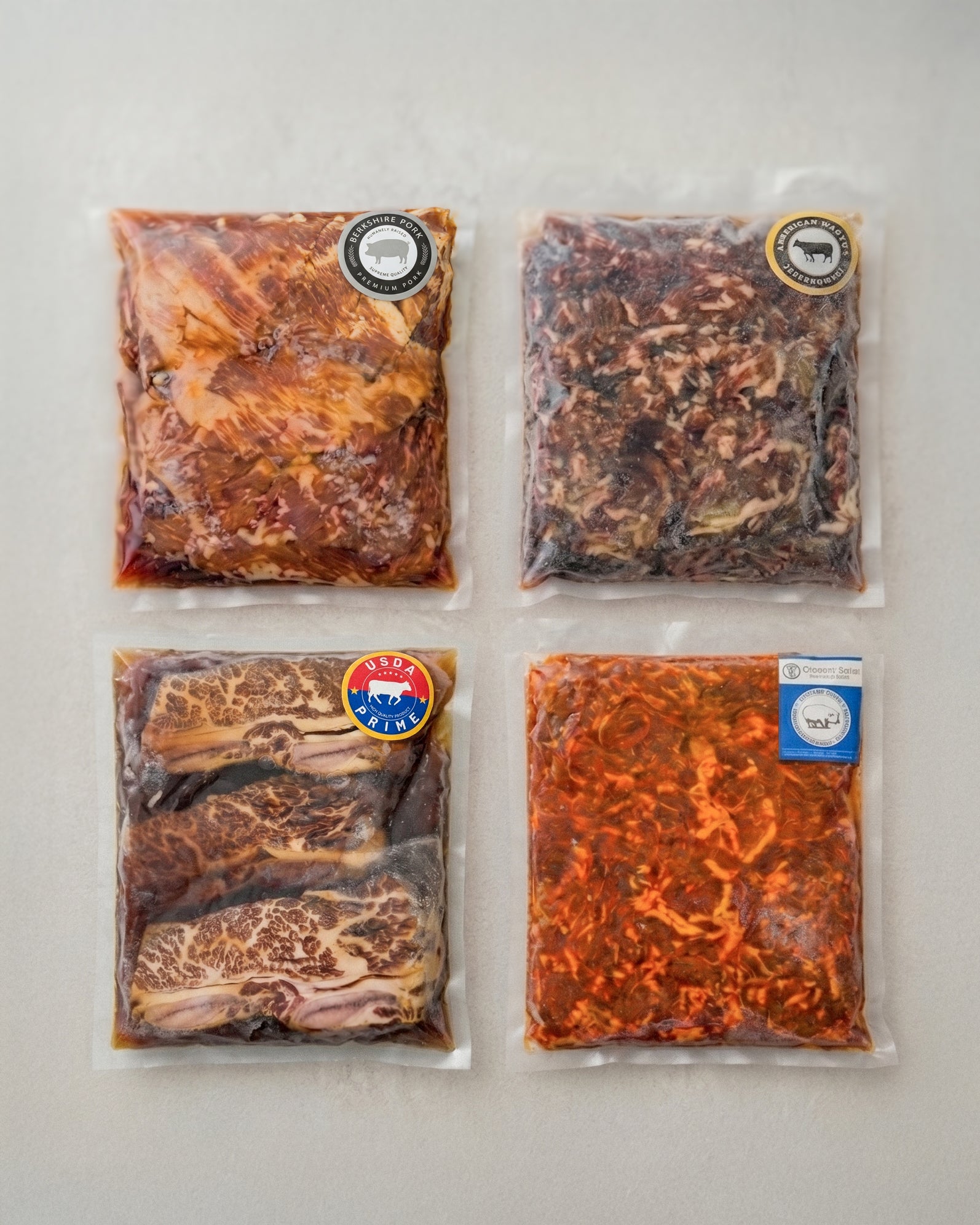 ❄️ [Set B] 양념 모둠 세트 Marinated Meat Variety Set (7-8인분)