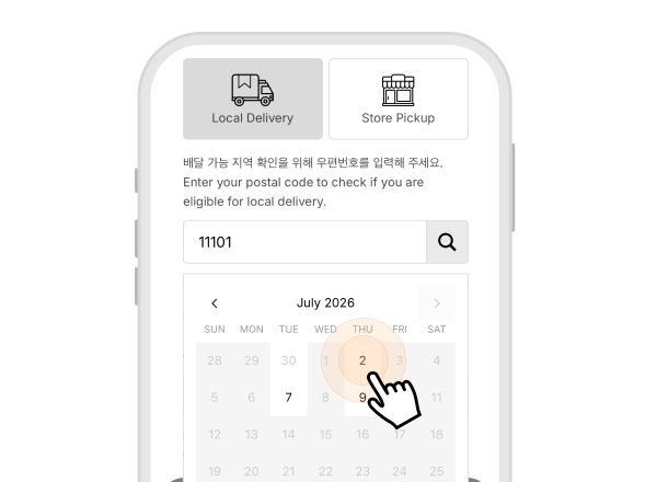 Select Delivery Date