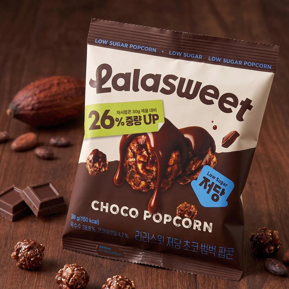 라라스윗 저당 초코범벅 팝콘 Low-Sugar Chocolate Popcorn